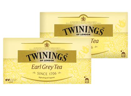Juodoji arbata TWININGS EARL GREY*, 2 vnt. × 1 dėž. (25 pak.)