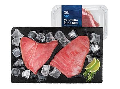 Atšildyta gelsvauodegių tunų filė, fasuota, 1 kg