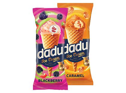 Valgomieji ledai ragelyje DADU*, 2 rūšių, 90 g