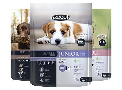 Sausas šunų ėdalas ARDOUR*, 3 rūšių, 1,5 kg