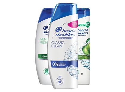 Plaukų šampūnas HEAD & SHOULDERS*, 3 rūšių, 400 ml