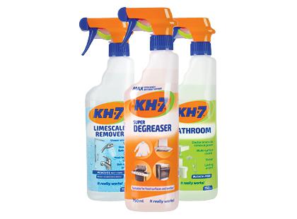 Riebalų; kalkių; vonios valiklis KH-7*, 3 rūšių, 750 ml