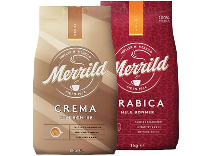 Kavos pupelės MERRILD, 2 rūšių, 1 kg