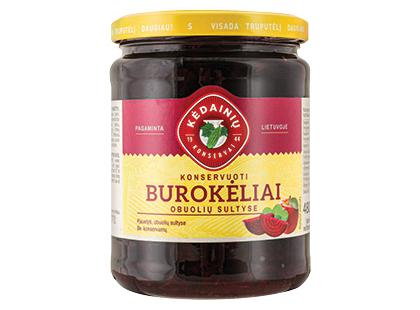 KĖDAINIŲ KONSERVŲ FABRIKO pjaustyti kons. burokėliai obuolių sult.*, 480 g