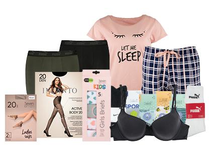 Perkant 2 ar daugiau kojinių, pėdkeln., apat. trikotažo ir miego drab., taikoma 40 % nuolaida*