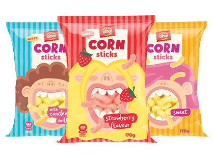Kukurūzų lazdelės OHO!*, 3 rūšių, 170 g