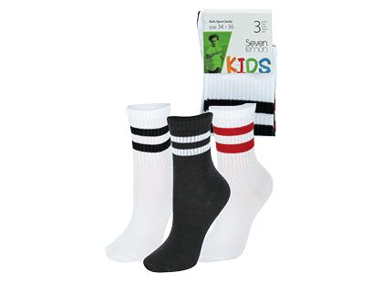 Vaikiškos sportinės kojinės SEVEN LEMON*, 30–38 dydžiai, 1 pak. (3 poros)