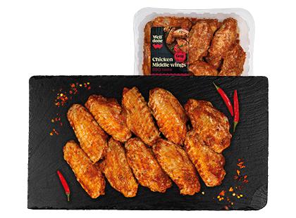 Viščiukų broilerių sparnelių vidurinės dalys BBQ marinate WELL DONE*, 500 g