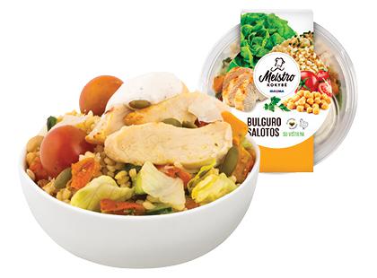 Prekė: Bulguro salotos su vištiena*, fasuotos, 310 g￼￼