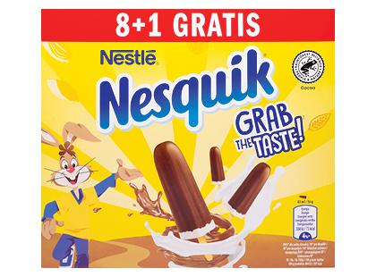 Valgomieji ledai ant pagaliuko NESQUIK*, 1 dėž. (9 vnt. × 36 g)