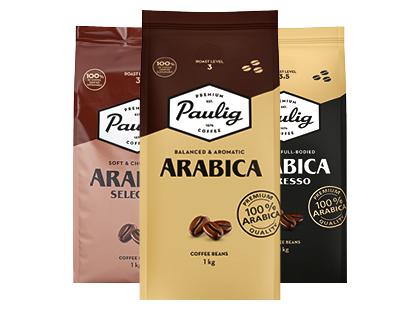 Kavos pupelės PAULIG ARABICA*, 3 rūšių, 1 kg