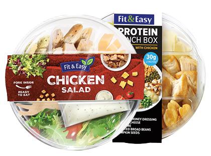 Vištienos salotos FIT & EASY*, 2 rūšių, fasuotos, 222–270 g