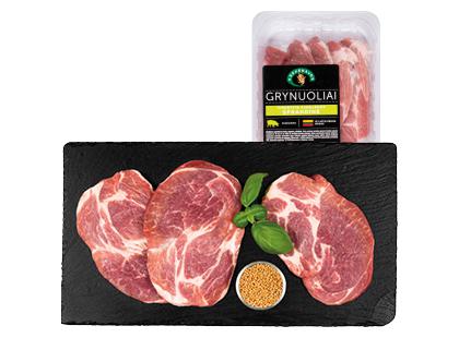 Šviežia pjaustyta KREKENAVOS kiaulienos sprandinė GRYNUOLIAI be kaulo*, 360 g