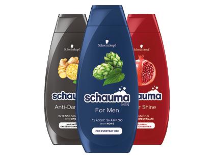 Plaukų šampūnas SCHWARZKOPF SCHAUMA*, 3 rūšių, 400 ml