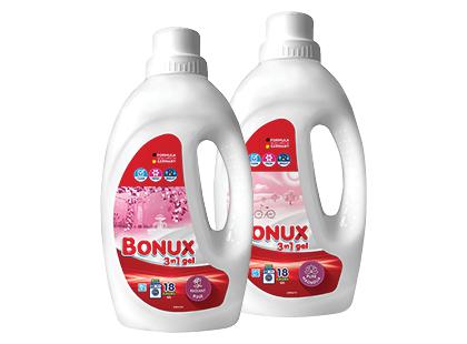 Skystasis skalbiklis BONUX 3 IN 1*, 2 rūšių, 900 ml (18 skalb.)