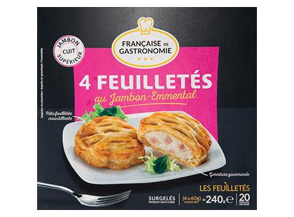 Šald. bandelės su kumpiu ir švedišku sūriu FRANCAISE DE GASTRONOMIE*, 1 dėž. (4 vnt. × 60 g)