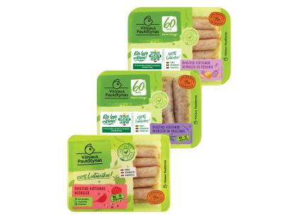 VILNIAUS PAUKŠTYNO šviežios vištienos dešrelės*, 3 rūšių, 400 g