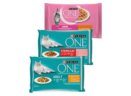 Konservuotas kačių ėdalas PURINA ONE*, 3 rūšių, 340 g