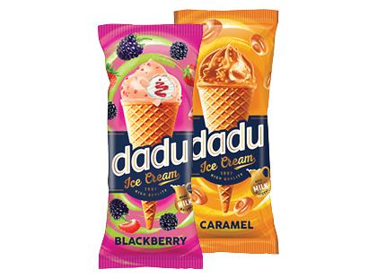 Valgomieji ledai ragelyje DADU*, 2 rūšių, 94 g