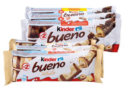 Vafliniai batonėliai KINDER BUENO*, 2 rūšių, 117–129 g