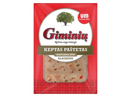 UTENOS MĖSOS keptas klasikinis GIMINIŲ paštetas*, a. r., 180 g