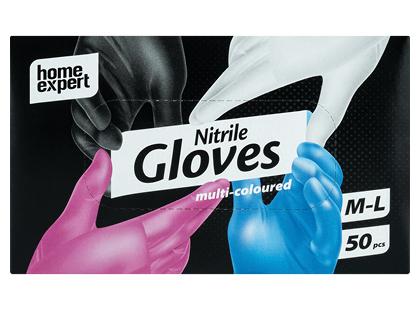 Nitrilinės pirštinės HOME EXPERT*, M / L dydžiai, 1 pak. (50 vnt.)