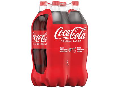 Gazuotas gėrimas COCA-COLA*, 1 pak. (4 but. × 1,5 l)