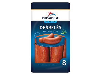 Karštai rūkytos dešrelės BIOVELA*, a. r., 570 g