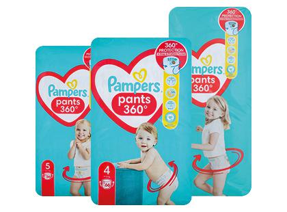 Sauskelnės-kelnaitės PAMPERS PANTS*, 3 rūšių, 4; 5; 6 dydžiai, 1 pak. (66; 56; 48 vnt.)