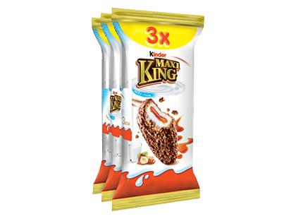 Pieniški batonėliai KINDER MAXI KING*, 37,5 % rieb., 1 pak. (3 vnt. × 35 g)
