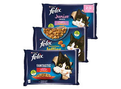 Konservuotas kačių ėdalas FELIX*, 3 rūšių, 1 pak. (4 vnt. × 85 g)