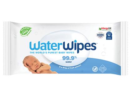 Drėgnosios kūdikių servetėlės WATERWIPES*, 1 pak. (48 vnt.)