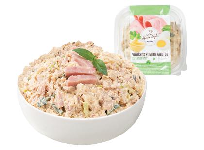 Vokiškos kumpio salotos su kiaušiniais*, fasuotos, 300 g