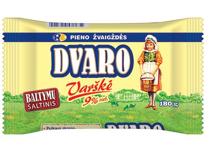 DVARO varškė*, 9 % rieb., 180 g