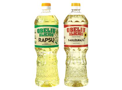 OBELIŲ rapsų; saulėgražų aliejus*, 2 rūšių, 900 ml