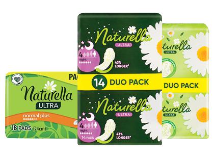 Higieniniai paketai NATURELLA ULTRA*, 3 rūšių, 1 pak. (14; 18; 16 vnt.)