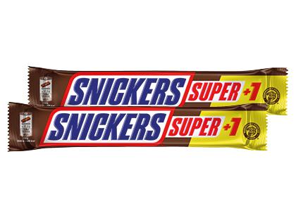 Šokoladinis batonėlis SNICKERS SUPER +1*, 2 pak. × 113 g