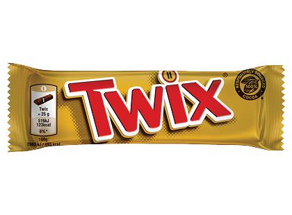 Šokoladinis batonėlis TWIX*, 50 g