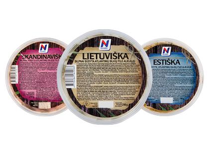 LIETUVIŠKOS; SKANDINAVIŠKOS; ESTIŠKOS silkių filė gabal. NORVELITA*, 3 rūšių, 210 g