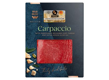 Pjaustytas karpačas su parmezanu WELL DONE PREMIUM*, nerūš., 120 g