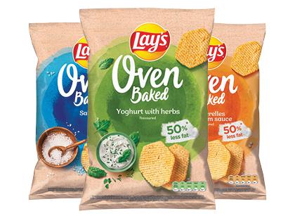 Kepti bulvių traškučiai LAY’S OVEN BAKED*, 3 rūšių, 110 g