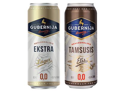 Nealkoholinis alus GUBERNIJA*, 2 rūšių, 500 ml