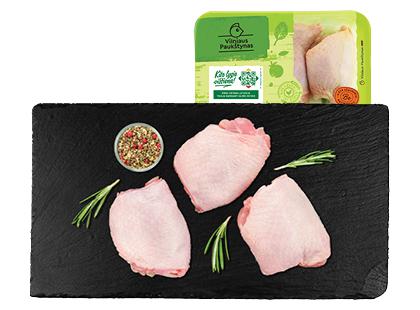 Šviežios viščiukų broilerių šlaunelės VILNIAUS PAUKŠTYNAS*, 500 g