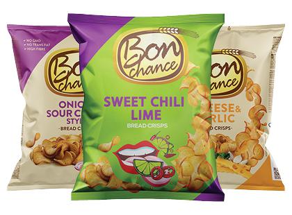 Duonos traškučiai BON CHANCE*, 3 rūšių, 120 g
