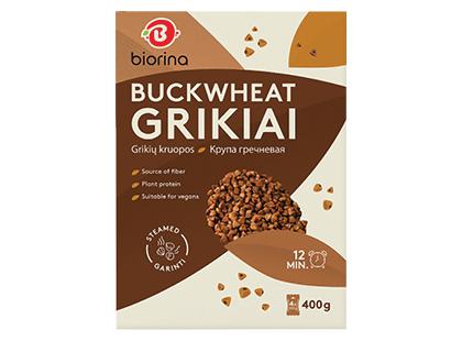 Grikių kruopos BIORINA*, 1 dėž. (4 pak. × 100 g)