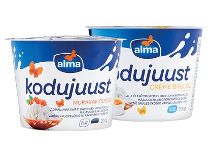 Grūdėtoji varškė ALMA*, 2 rūšių, 5 % rieb., 200 g