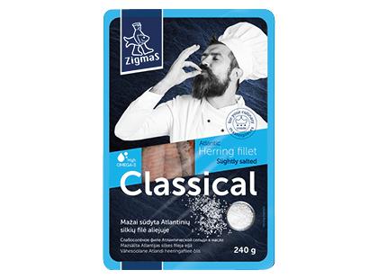 Prekė: KLASIKINĖ mažai sūdyta silkių filė aliejuje ZIGMAS*, 240 g