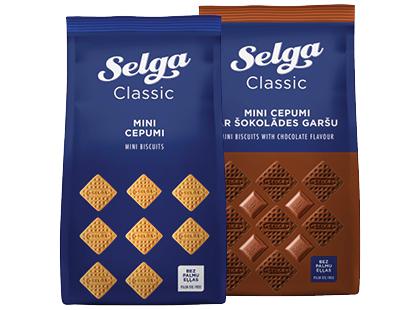 Prekė: Sausainiai SELGA CLASSIC MINI, 2 rūšių, 250 g