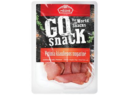 MAŽEIKIŲ MĖSINĖS pjaustyta vytinta kiaulienos nugarinė GO SNACK*, a. r., 160 g
