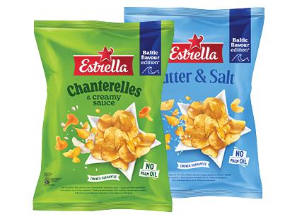 Bulvių traškučiai ESTRELLA*, 2 rūšių, 2 pak. × 170 g